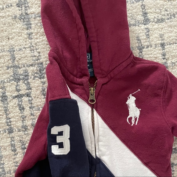Ralph Lauren Big Polo Hooded Sweatshirt Jacket 18M - Picture 3 of 4